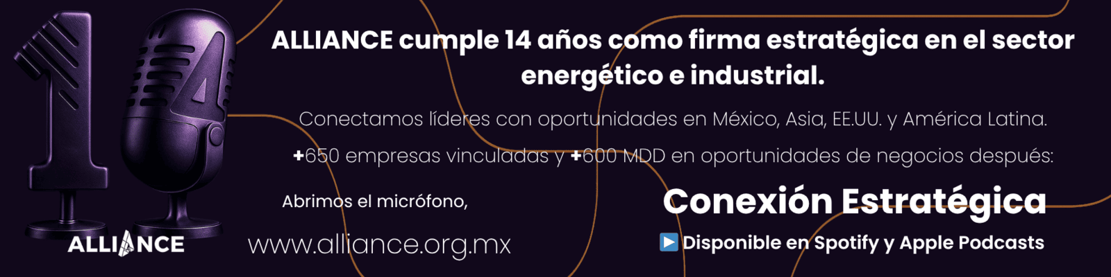 Banner Conexión Estratégica promoción los 14 años de Alliance